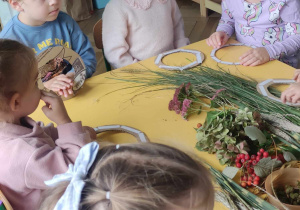 Dzieci słuchają informacji o roślinach