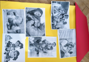 Symboliczny dom ze zdjęciami.