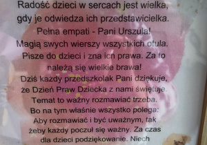 Podziękowanie dla Pani Uli