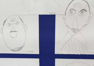 Zdjęcie przedstawia portrety Korczaka.