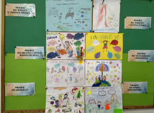 Podsumowanie przeglądu prac plastycznych pt: "Prawa dziecka- oczami dzieci"