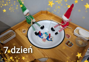 elfy łowią rybki w misce