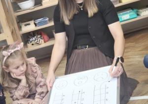 Prowadząca wyjaśnia ze emocję są odczuwane inaczej u każdego