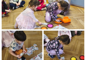 Na zdjęciu widzimy dzieci, które wykonują drugą częśc zadania świątecznego dla Lily.