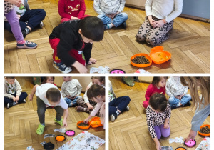 Na zdjęciu widzimy dzieci, które wykonują drugą częśc zadania świątecznego dla Lily.