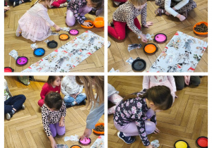 Na zdjęciu widzimy dzieci, które wykonują drugą częśc zadania świątecznego dla Lily.