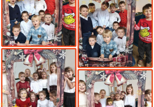 Zdjęcia dzieci w świątecznej ramce