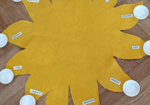 Słoneczko urodzinowe i zdjęcia dzieci.