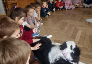 Lilka leżąca wśród dzieci