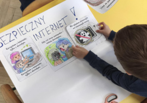 Dzieci układają ilustracje - zasady w sieci