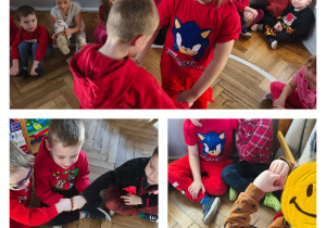 Na zdjęciach widzimy dzieci, które wykonują różne zadania.