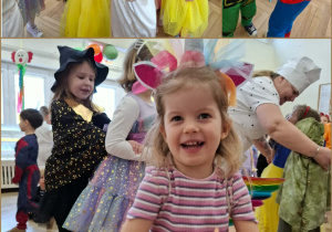 kolaż zdjęć - bal karnawałowy