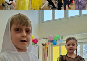 kolaż zdjęć - bal karnawałowy