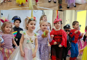 kolaż zdjęć - bal karnawałowy