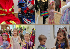 kolaż zdjęć - bal karnawałowy