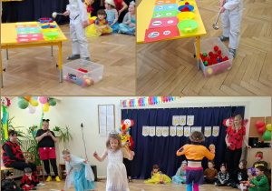 kolaż zdjęć - bal karnawałowy