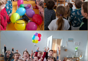 kolaż zdjęć z eksperymentami