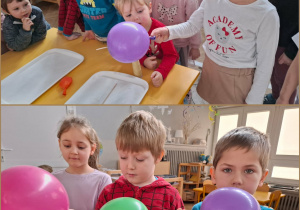 kolaż zdjęć z eksperymentami