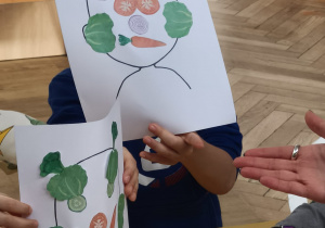 Chłopiec i jego praca - warzywny portret