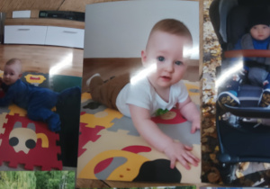 Zdjęcia chłopca z dzieciństwa.