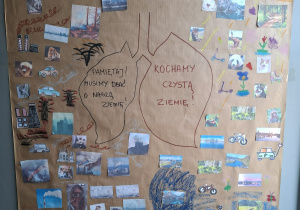 plakat kochamy czystą Ziemię, pamiętaj musimy dbać o naszą Ziemię