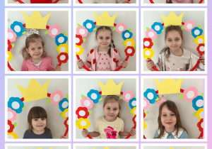 Kolaż z buzi dziewczynek