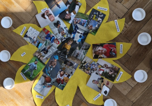 Na zdjęciu widzimy zdjęcia Jubilata z poszczególnych lat życia.