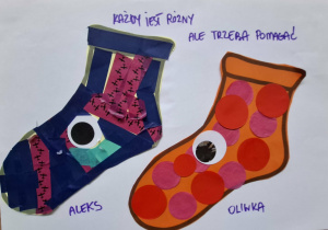 kolorwe skarpety - każdy jest różny ale trzba pomagać