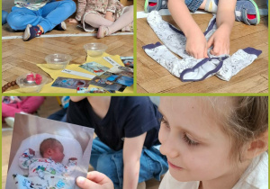 Dzieci oglądające ubranka Kacpra