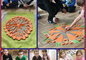 Marchewkowe mandale - praca własna dzieci