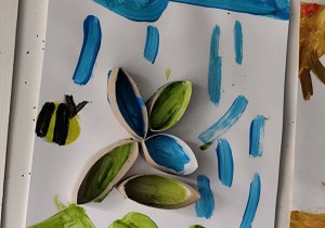 Na zdjęciu widać pracę dziecka.