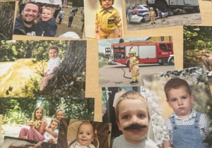Fotografia przedstawia kolaż ze zdjęć chłopca.