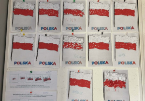 Na zdjęciu widzimy prace plastyczne wykonane przez dzieci.