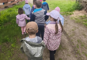Dzieci idą na spotkanie ze zwierzętami