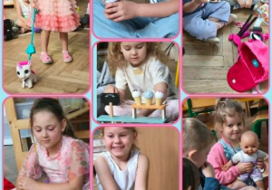 Dzieci prezentujące swoje zabawki